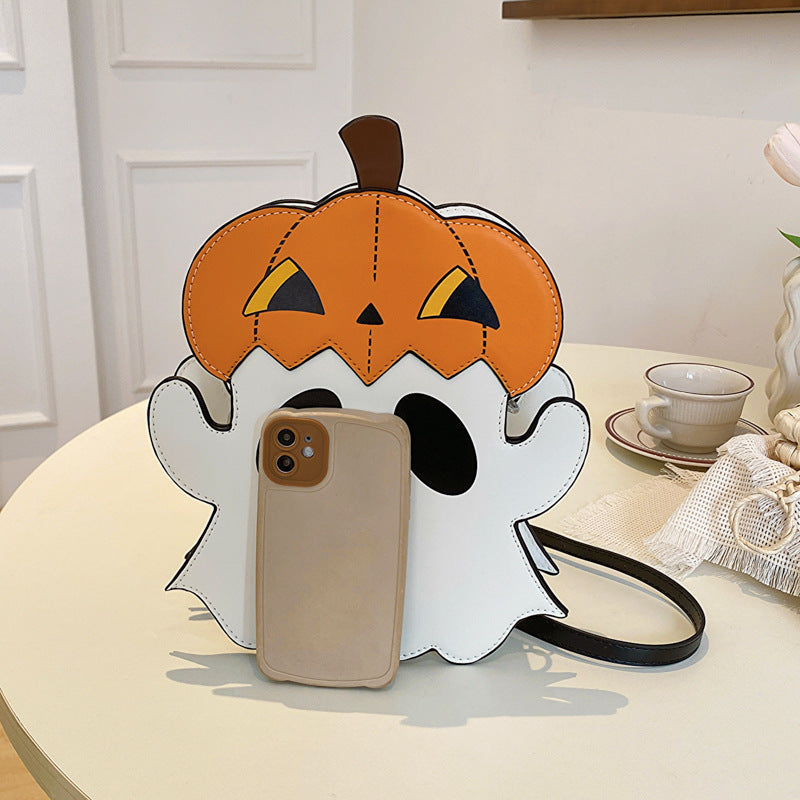 Cute 3D Halloween Shoulder Bags | Pumpkin & Ghost Designs | Personalized Crossbody Purses