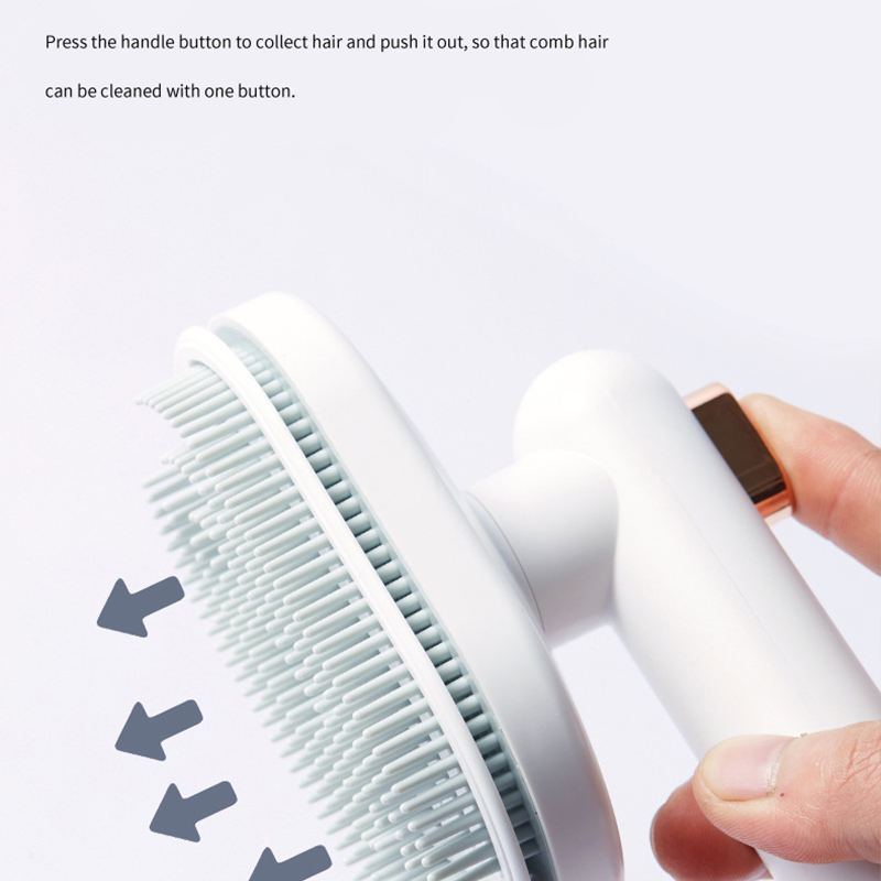 Pet Self-Cleaning Comb: Hair Removal Brush for Cats and Dogs