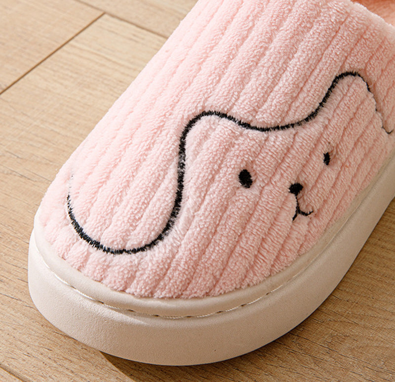 Striped Cozy Cat Slippers