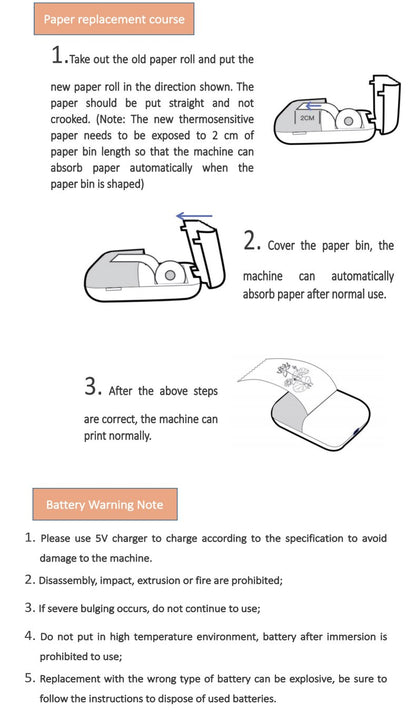 Mini Bluetooth WiFi Printer