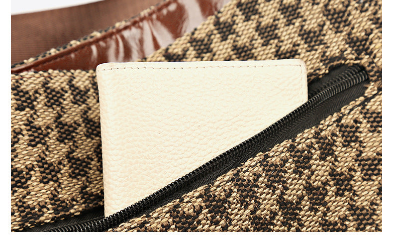 Chic Houndstooth Convertible Bag