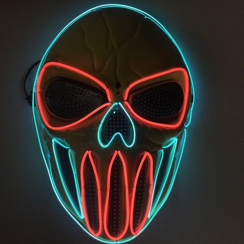 Halloween Ghost LED Neon Mask