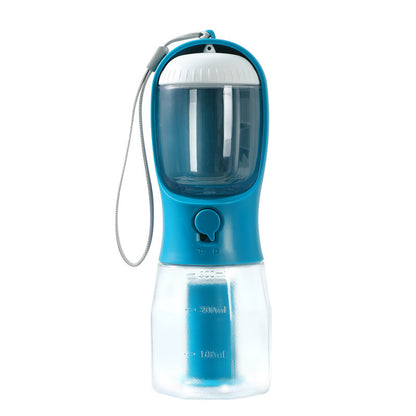 Three-in-One Portable Dog Water Cup: Drinking, Food, and Waste Bag Dispenser