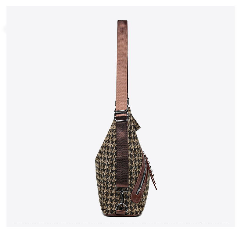 Chic Houndstooth Convertible Bag