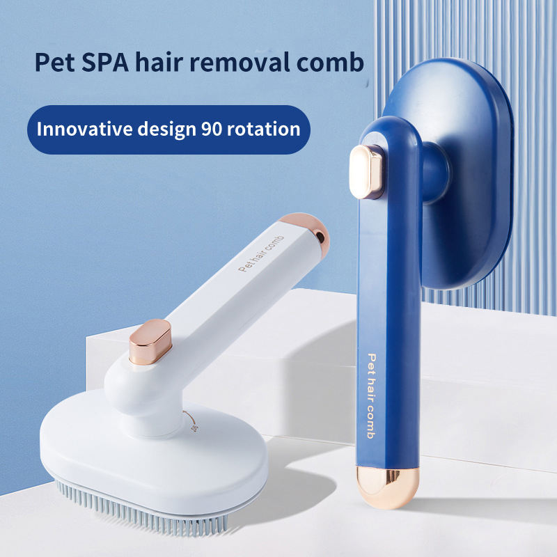 Pet Self-Cleaning Comb: Hair Removal Brush for Cats and Dogs