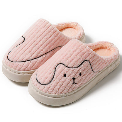 Striped Cozy Cat Slippers