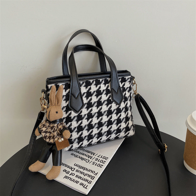 Houndstooth Shoulder Bag