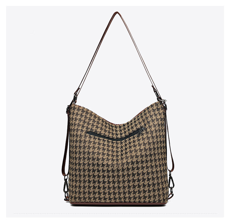 Chic Houndstooth Convertible Bag