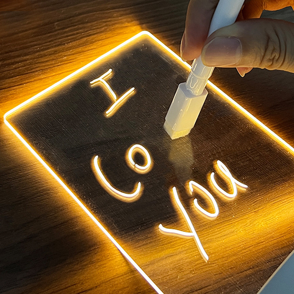 Creative LED Message Board/Notepad Lamp with USB Power