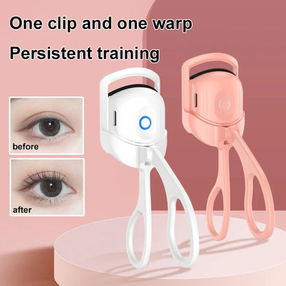 Heated Electric Eyelash Curler – Portable Thermal Makeup Tool