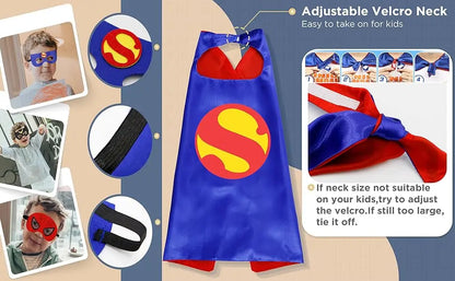 Superhero Capes for Kids (Ages 3-10): Boys and Girls - Ideal for Halloween and Parties