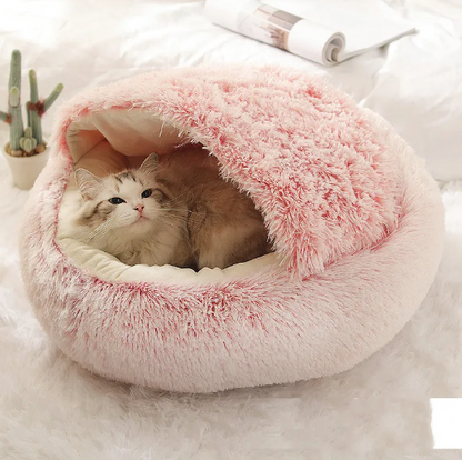 Dog/Cat Lounger – Cozy Round Plush Winter Bed