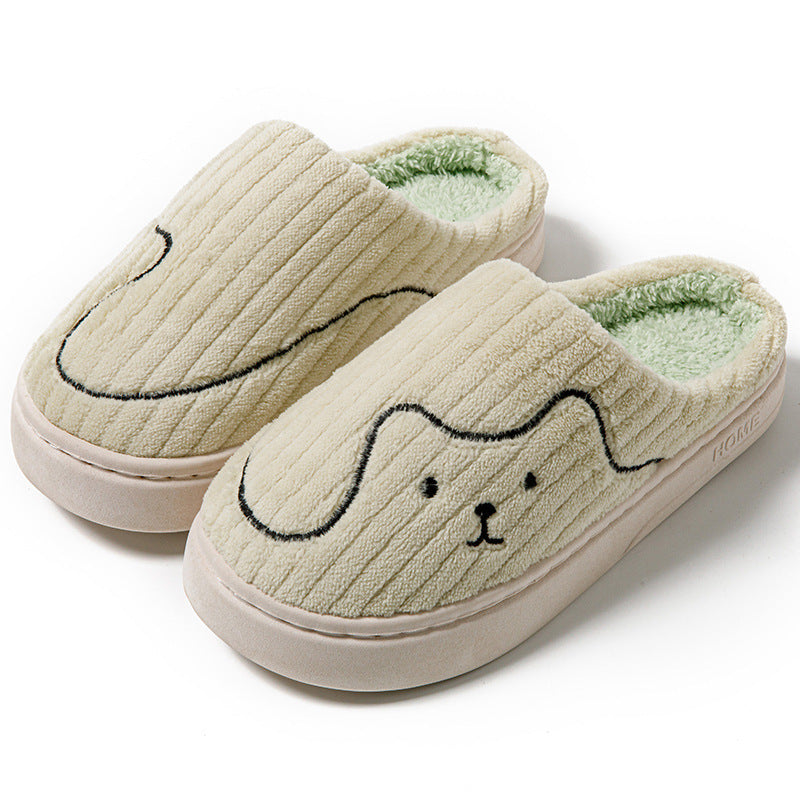 Striped Cozy Cat Slippers