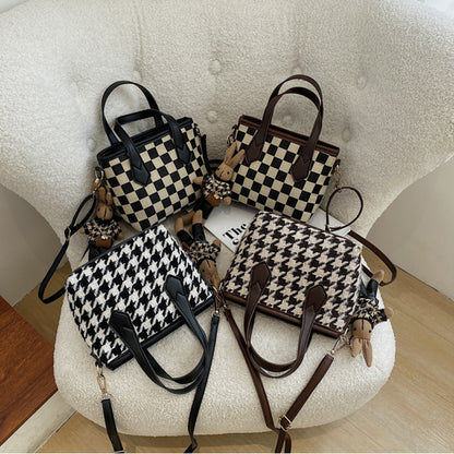 Houndstooth Shoulder Bag