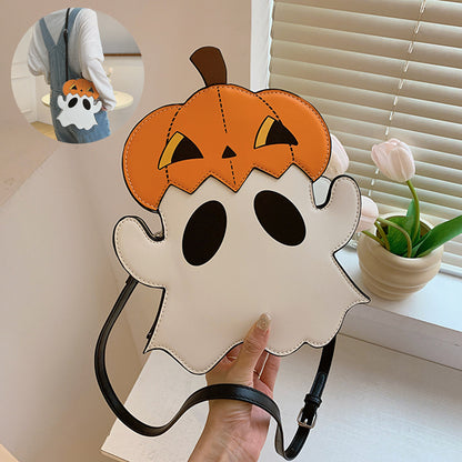 Cute 3D Halloween Shoulder Bags | Pumpkin & Ghost Designs | Personalized Crossbody Purses