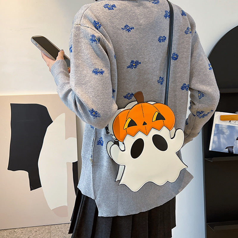 Cute 3D Halloween Shoulder Bags | Pumpkin & Ghost Designs | Personalized Crossbody Purses