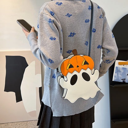 Cute 3D Halloween Shoulder Bags | Pumpkin & Ghost Designs | Personalized Crossbody Purses