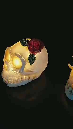 Skull Lamp Resin Ghost Skeleton Head LED